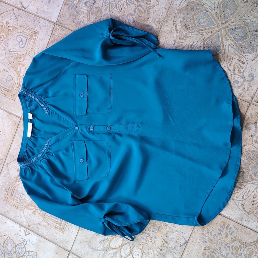 Vintage New York & Company Satin Blouse - XS